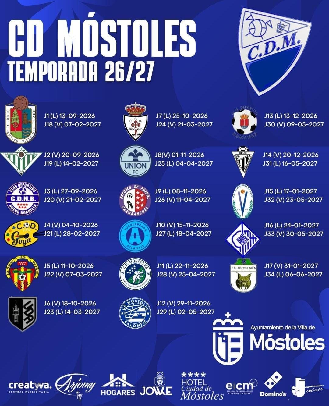 ¡Definido el camino hacia el objetivo! Hoja de ruta del C.D. Móstoles para la temporada 26/27