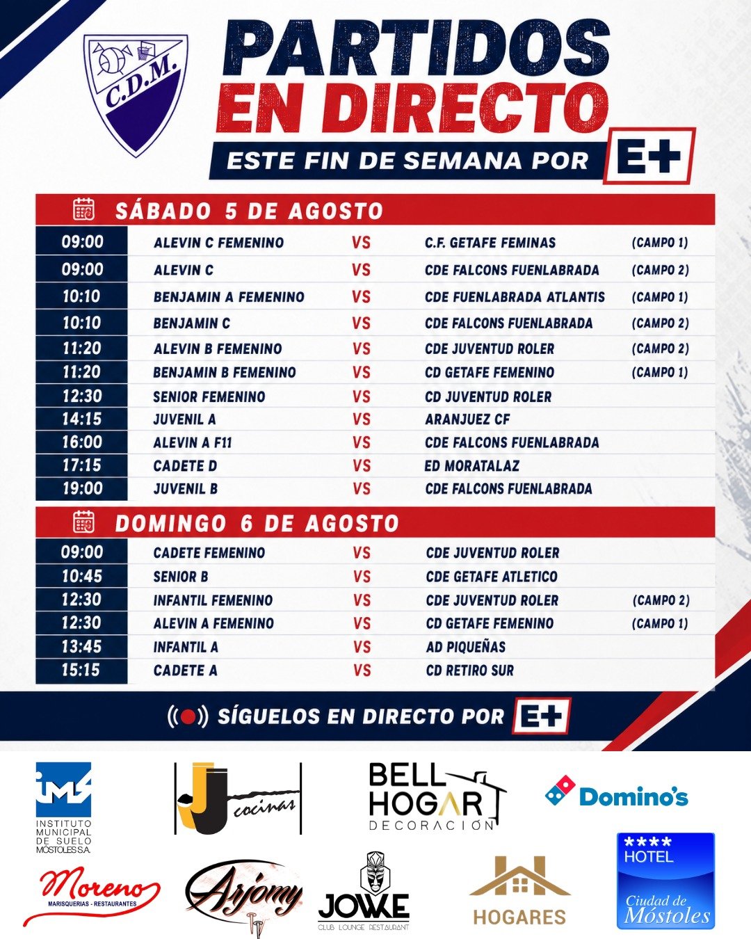 Sigue la jornada en directo a través de E+